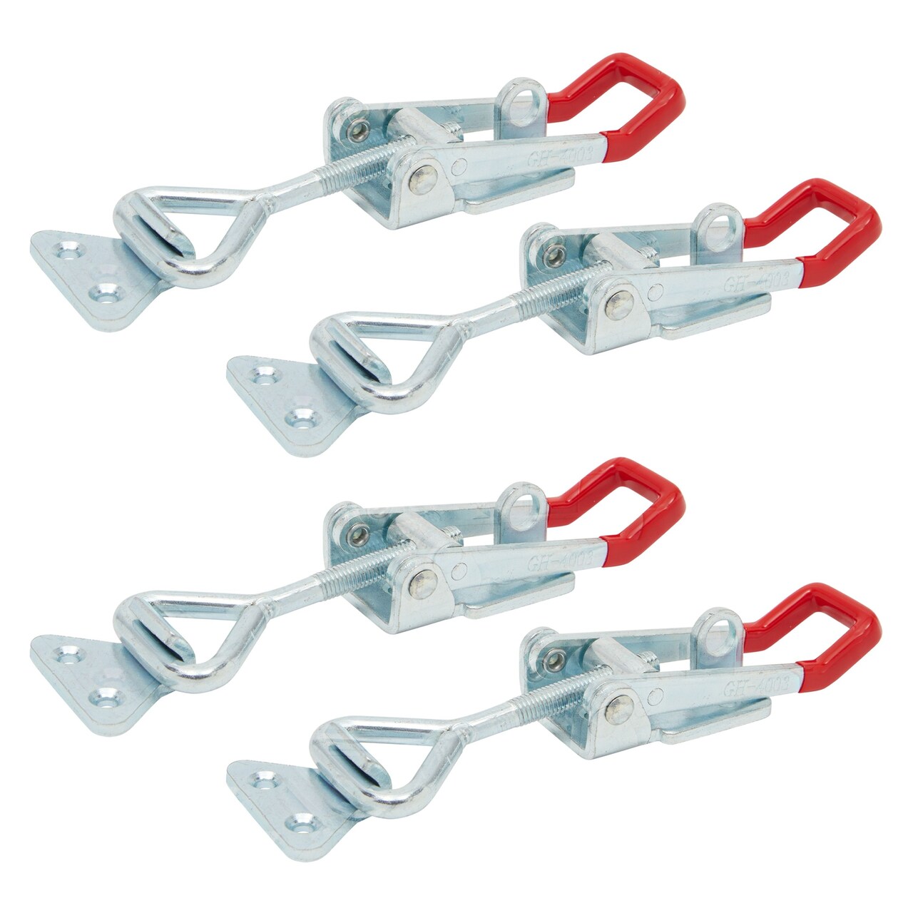 Built Industrial Adjustable Toggle Latch Clamp - 4-Pack, 8 x 1.7 In Metal - 1320 lb Capacity Hold-Down Fastener for Cabinets, Doors & Boxes
